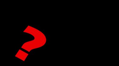 Kara Arkaplan 'daki Animasyon Soru İşaretleri, Soruşturma ve Belirsizliği sembolize ediyor.