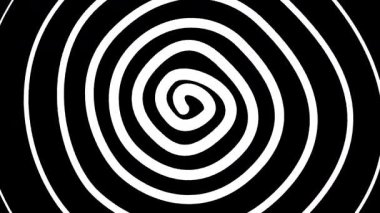 Hipnotik Spiral Desen, Siyah ve Beyaz Görsel İllüzyon Arkaplanı