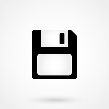 Beyaz arka plan üzerinde siyah simge vektör kaydetmek