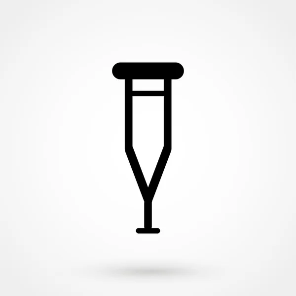 Crutch icon black vector on white background — Stock Vector