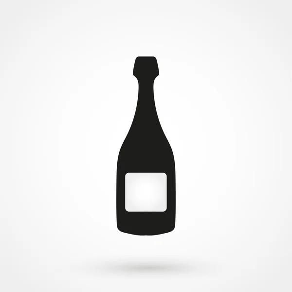 Champagne pictogram zwart vector op witte achtergrond ik — Stockvector