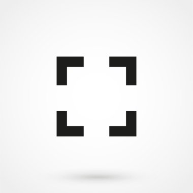 Beyaz arka planda siyah simge vektör çerçeve