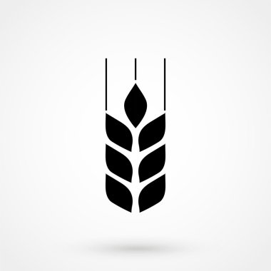 Beyaz arka plan üzerinde tarım simge siyah vektör