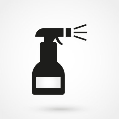 Beyaz arka planda siyah simge vektör Temizleme