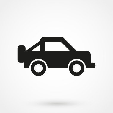 Beyaz arka plan üzerinde Jeep simge siyah vektör