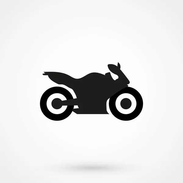 Icono de la motocicleta vector negro sobre fondo blanco — Archivo Imágenes Vectoriales