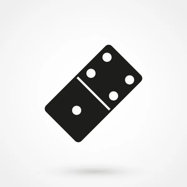 Domino wektor ikona czarno na białym tle — Wektor stockowy