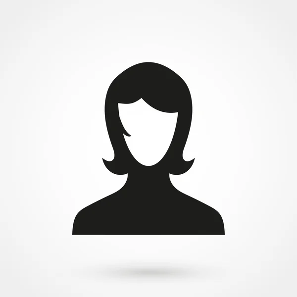 Cuenta de usuario femenina o icono de perfil de usuario — Vector de stock