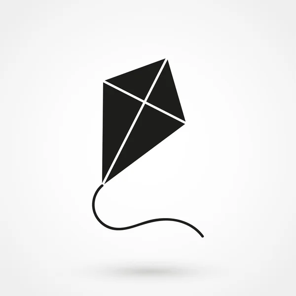 Kite icon black vector on white background — Stock Vector