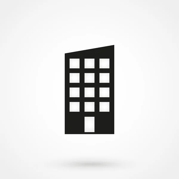 Icono de construcción vector negro sobre fondo blanco — Archivo Imágenes Vectoriales