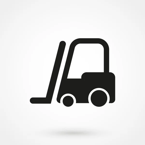 Forklift icon vector black on white background — Stock Vector