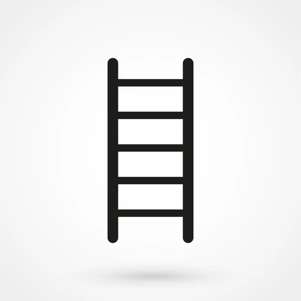 Vektorové ikony schody černé na bílém pozadí — Stockový vektor