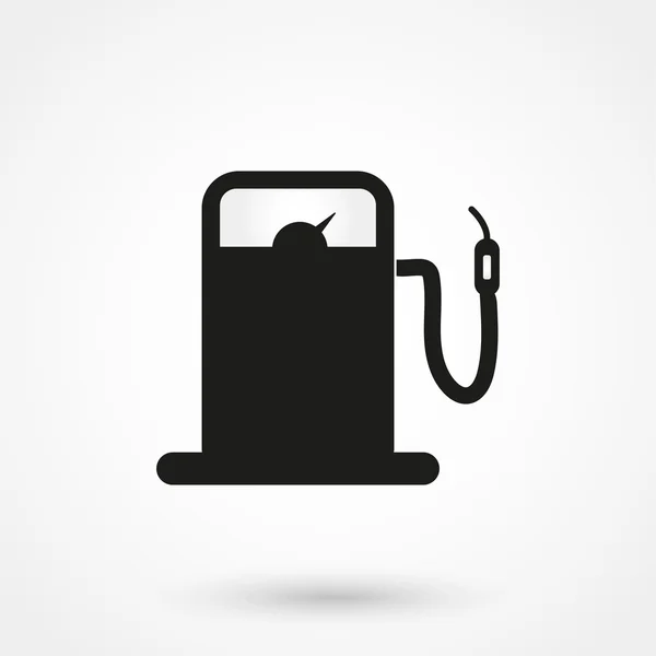 Sinal de posto de gasolina preto no fundo branco —  Vetores de Stock