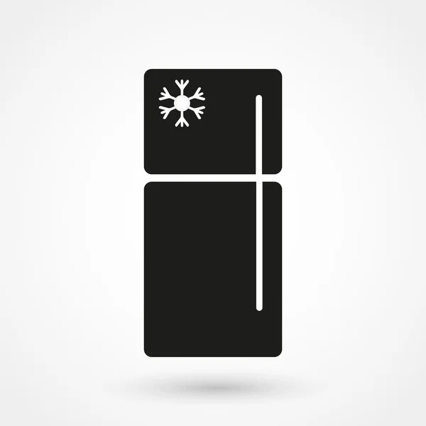 Значок холодильника вектор чорний на білому тлі — стоковий вектор