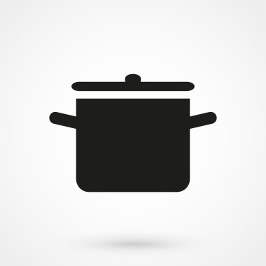 pot simge vektör beyaz arka plan üzerinde siyah