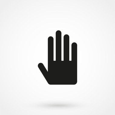 el simge vektör beyaz arka plan üzerinde siyah