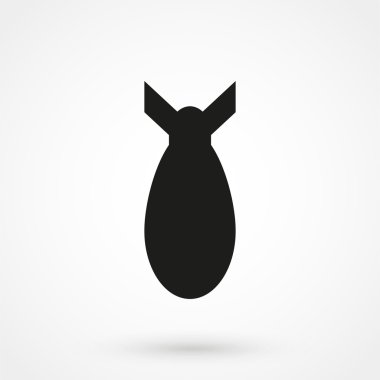 Hava bomba vektör simgesi beyaz arka plan üzerinde siyah