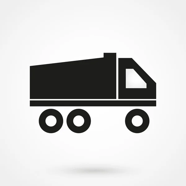 LKW Symbol Vektor schwarz auf weißem Hintergrund — Stockvektor