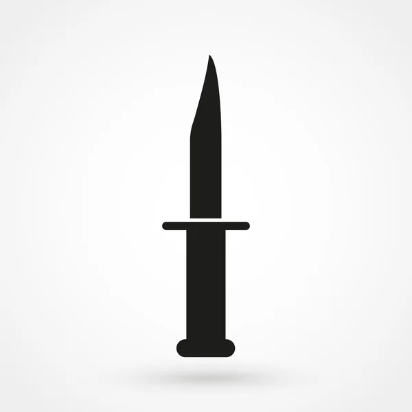Vetor de ícone de faca preto no fundo branco — Vetor de Stock