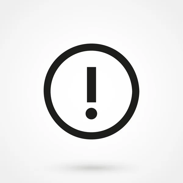 Attention icon vector black on white background — Stock Vector