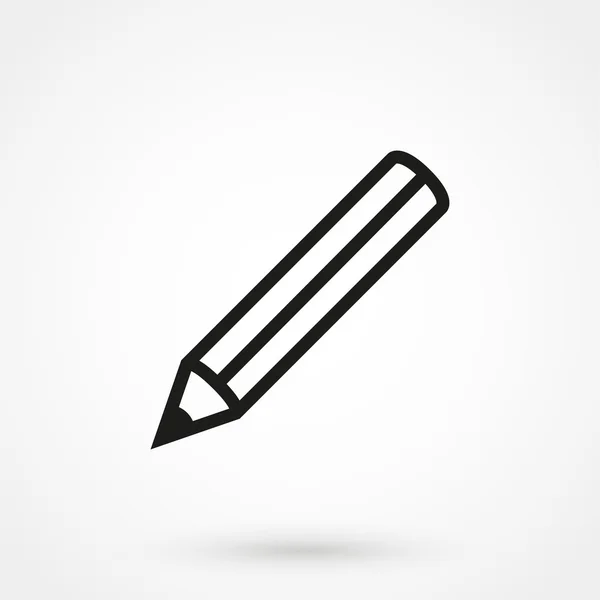 Crayon icône vecteur noir sur fond blanc — Image vectorielle