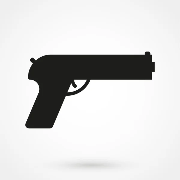Arma ícone vetor preto no fundo branco — Vetor de Stock