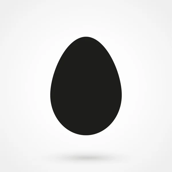 Vecor ikona jajko czarne na białym tle — Wektor stockowy