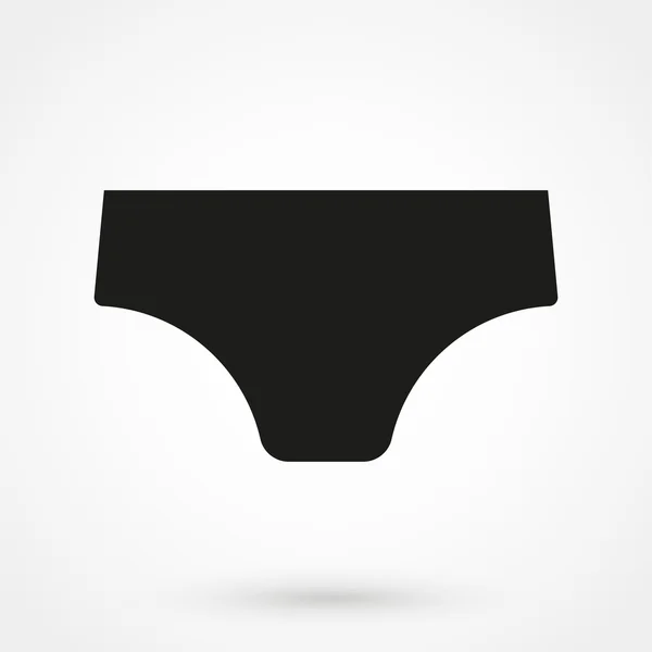 Underpants icon vector black on white background — Stock Vector