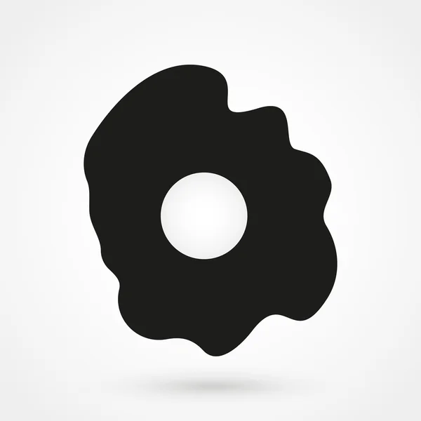 Omelet icono vector negro sobre fondo blanco — Archivo Imágenes Vectoriales