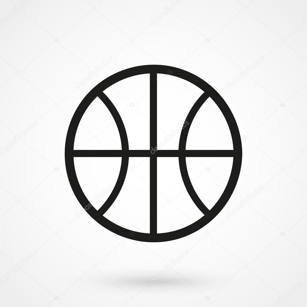 Basketball icon vector black on white background Stock Vector by  © 111512298