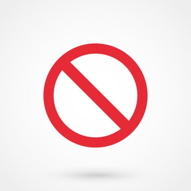 Basit bir tarzda yasak işareti