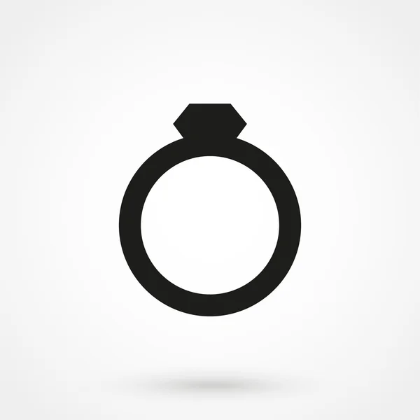 Pictogram van de ring in een eenvoudige stijl — Stockvector