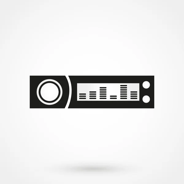 Auto radio pictogram in een eenvoudige stijl — Stockvector