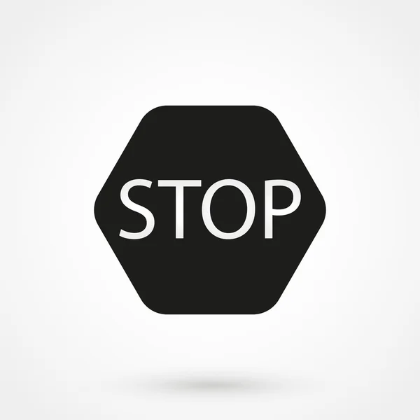 Stop ikon egyszerű stílusban — Stock Vector