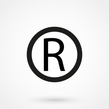 Registered Trademark symbol in a simple style clipart