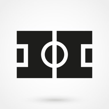 Futbol alan simgesi basit bir tarzda