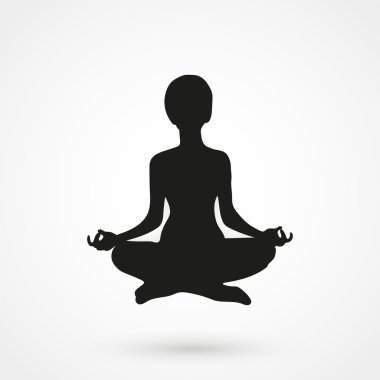 Yoga siluet basit bir tarzda