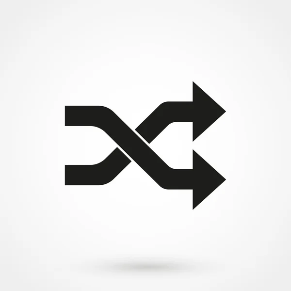 Shuffle ikon egyszerű stílusban — Stock Vector