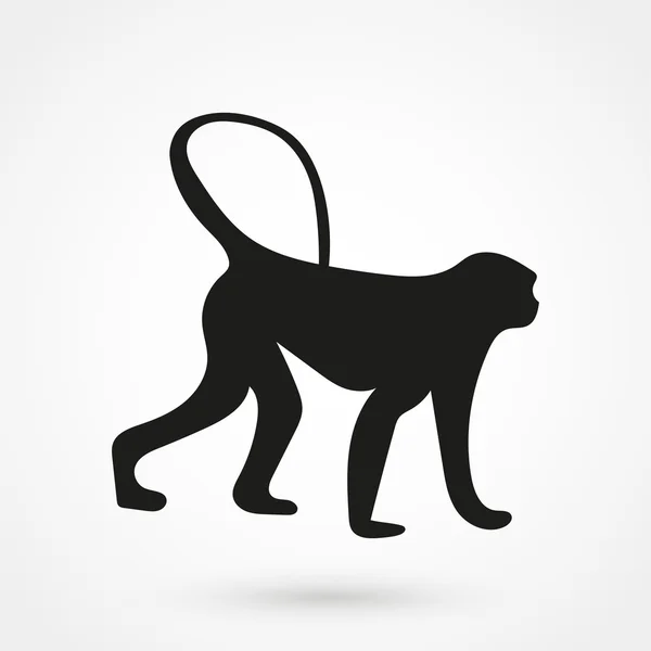 Monkey icon in a simple style — Stock Vector