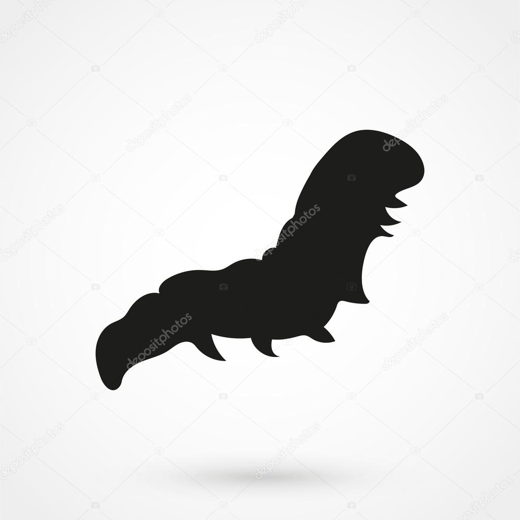 Caterpillar icon in a simple style on a white background