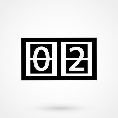 Beyaz arka planda düz stil çetele simgesi. Basit vektör