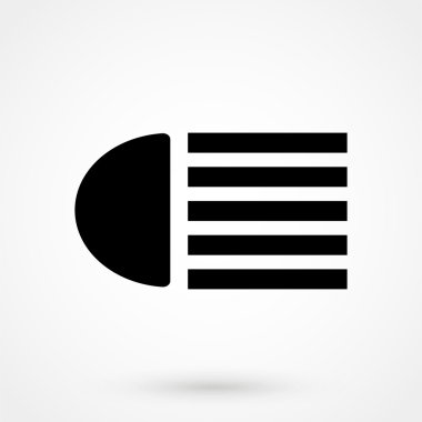 Beyaz arka planda düz stil hafif simgesi. Basit vektör