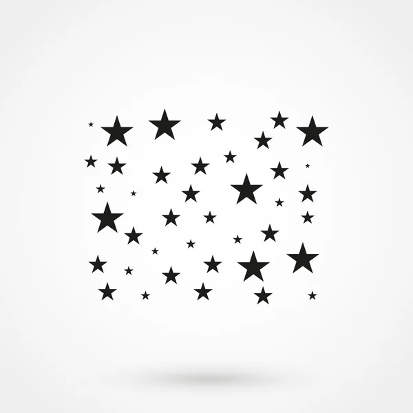 Αστέρια εικόνα σε λευκό φόντο σε επίπεδη στυλ. Απλή διάνυσμα — Διανυσματικό Αρχείο