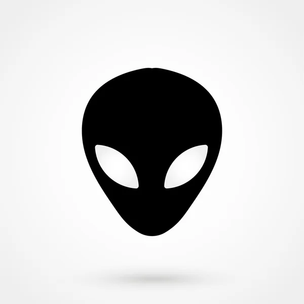 Alien icon on white background in flat style. Simple vector — Stock Vector