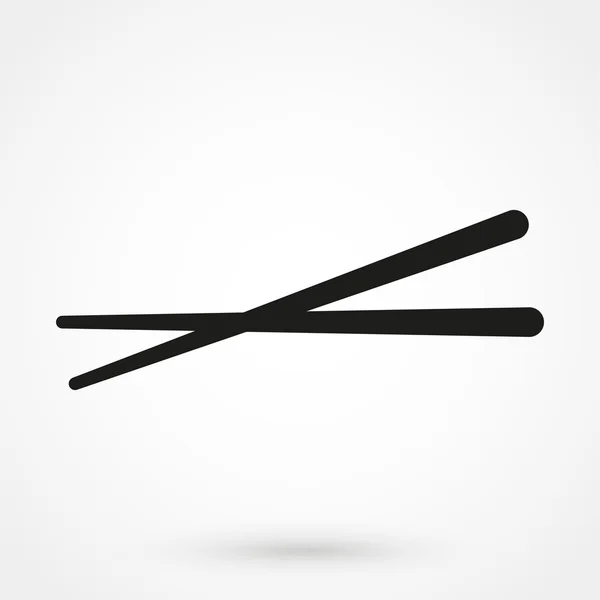 Chopsticks ícone no fundo branco em estilo plano. Vetor simples — Vetor de Stock