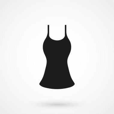 woman top icon on white background in flat style. Simple vector illustration