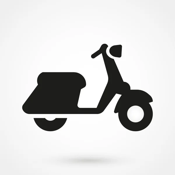 Ícone de scooter no fundo branco em estilo plano. Ilustração vetorial simples — Vetor de Stock