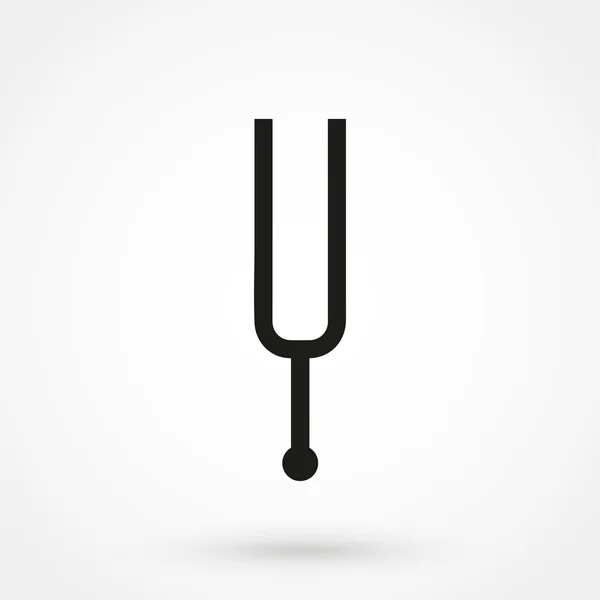 Tuning fork icon on white background in flat style. Simple vector illustration — Stock Vector