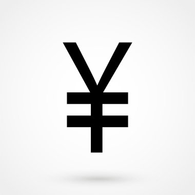 yen icon on white background in flat style. Simple vector illustration