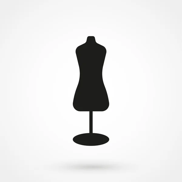 Maniquí icono sobre fondo blanco en estilo plano. Ilustración simple vector — Vector de stock